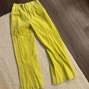 Yellow dress bell bottoms